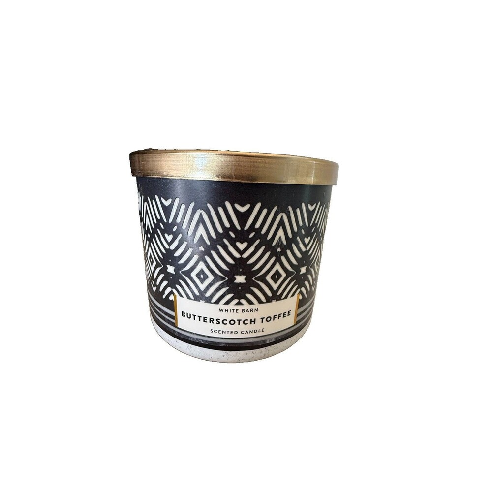 Bath & Body Works White Barn Butterscotch Toffee 3 Wick Candle 14.5 oz